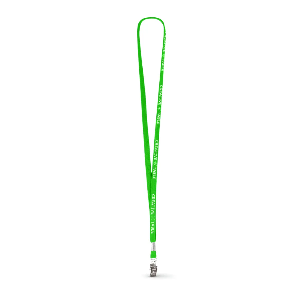 3/8" Tubular Polyester Lanyard - Silkscreen
