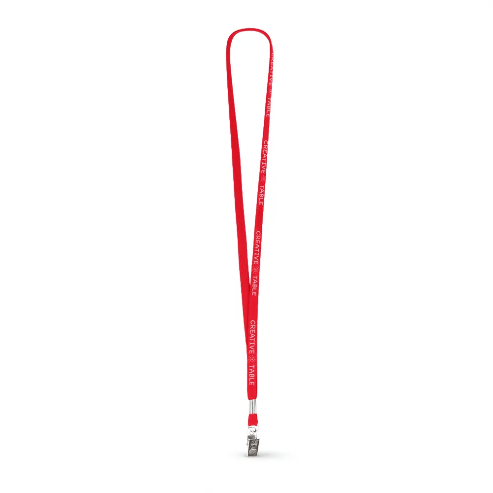 3/8" Tubular Polyester Lanyard - Silkscreen