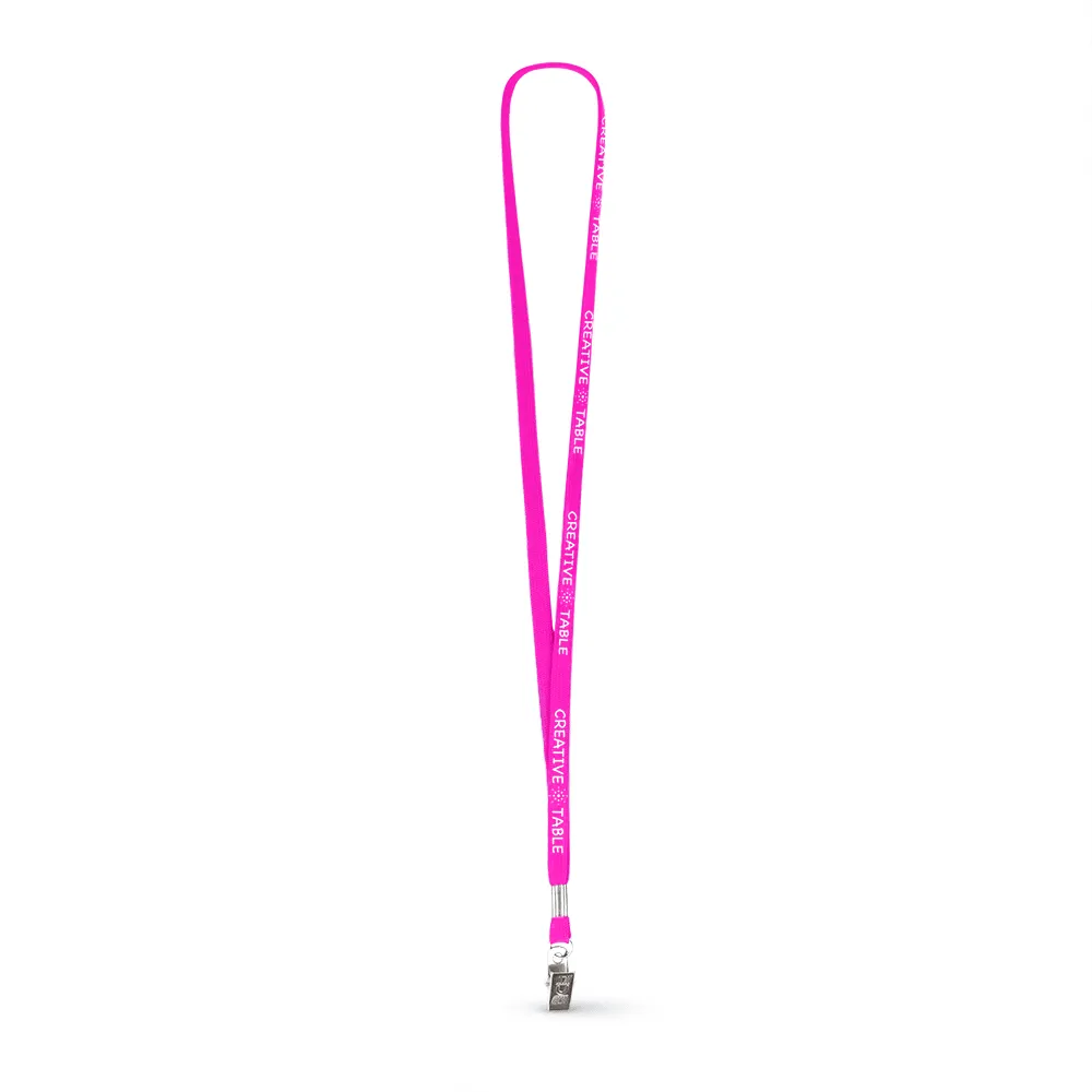 3/8" Tubular Polyester Lanyard - Silkscreen