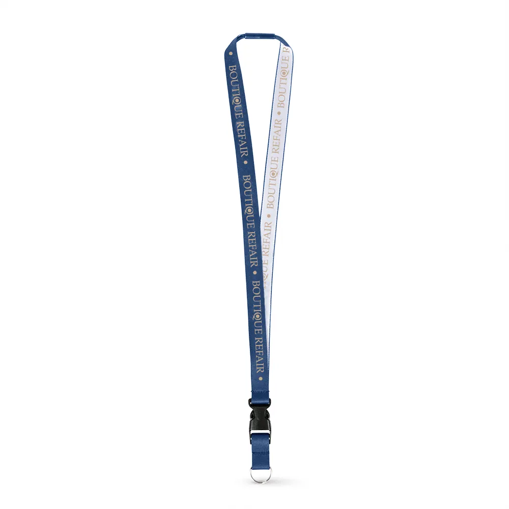 3/8" Woven Lanyard - Embroidered