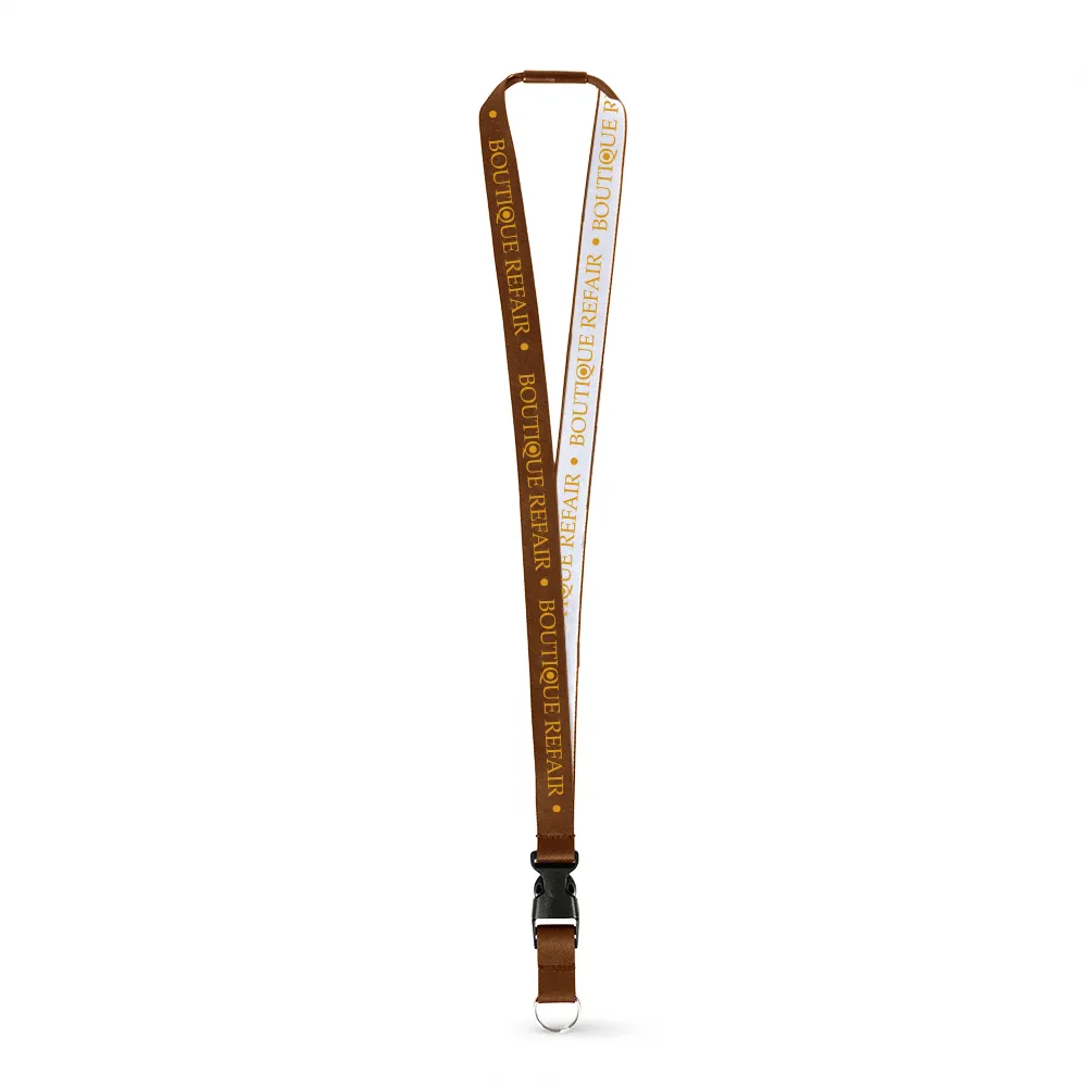 3/8" Woven Lanyard - Embroidered