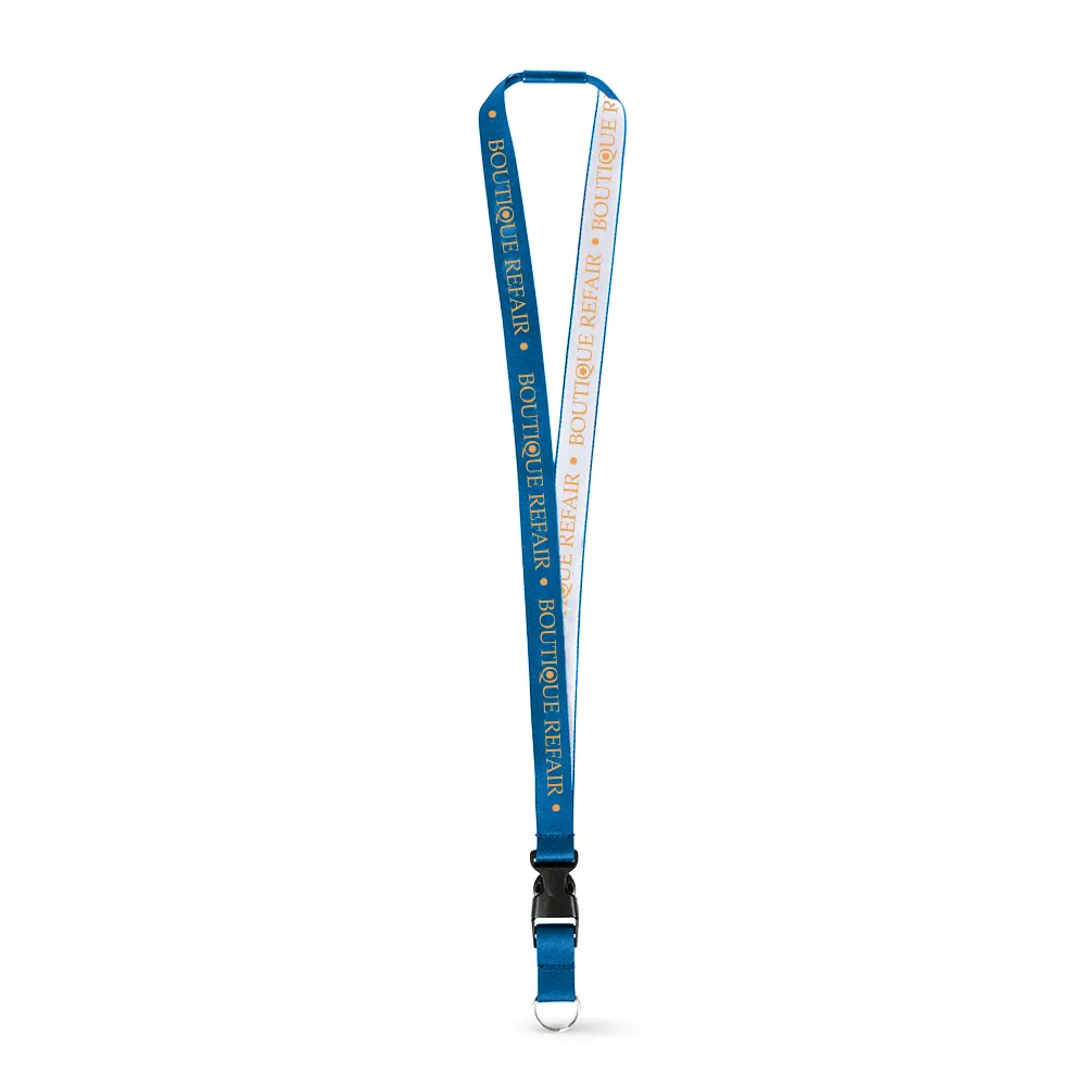 3/8" Woven Lanyard - Embroidered