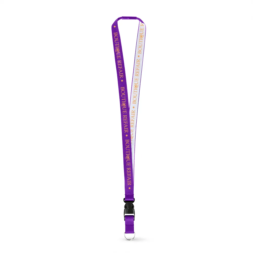 3/8" Woven Lanyard - Embroidered