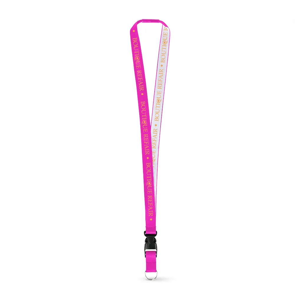 3/8" Woven Lanyard - Embroidered