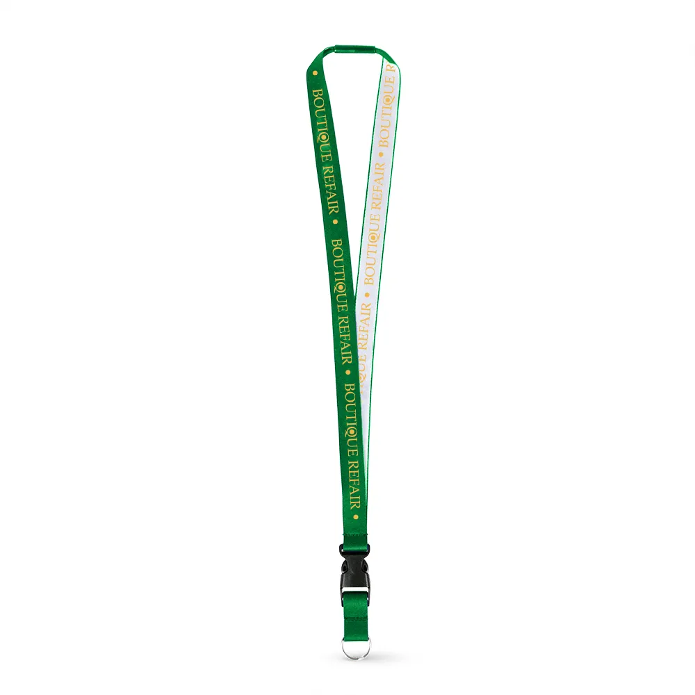 3/8" Woven Lanyard - Embroidered