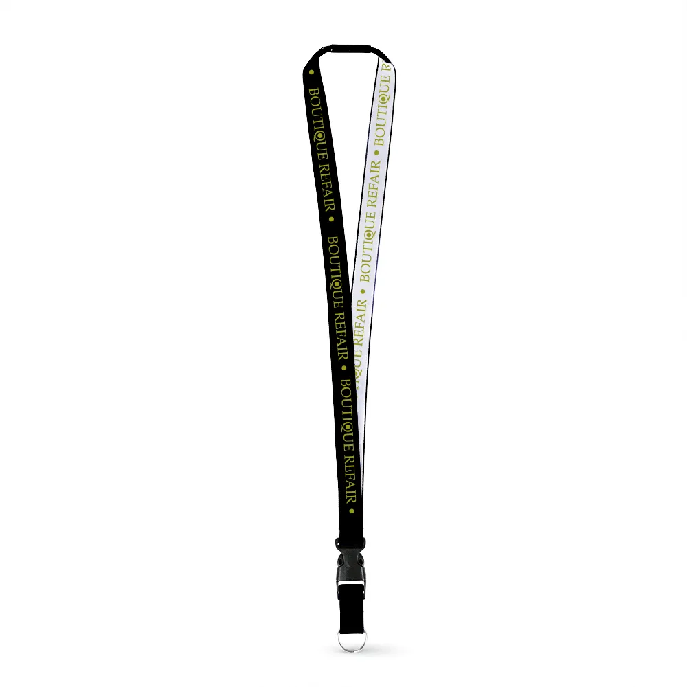 3/8" Woven Lanyard - Embroidered