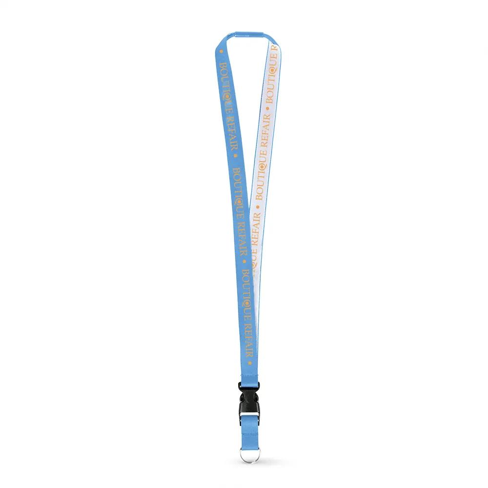3/8" Woven Lanyard - Embroidered