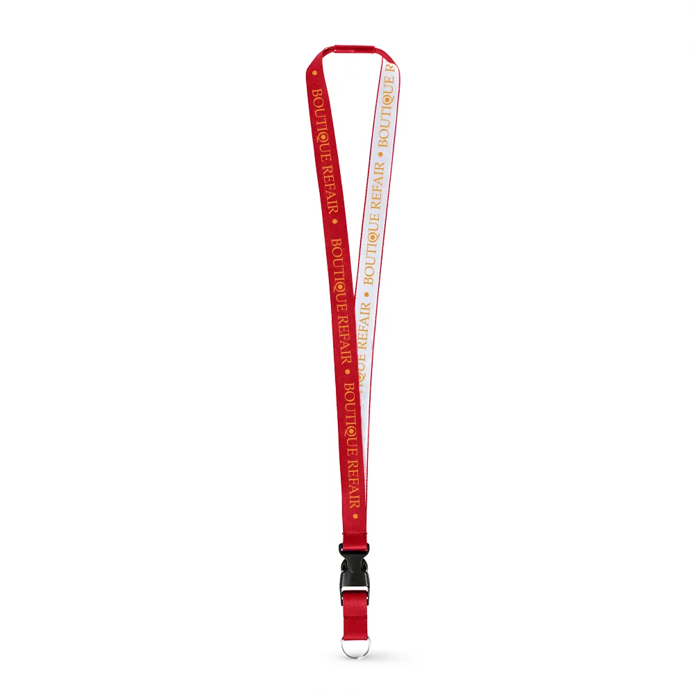 3/8" Woven Lanyard - Embroidered