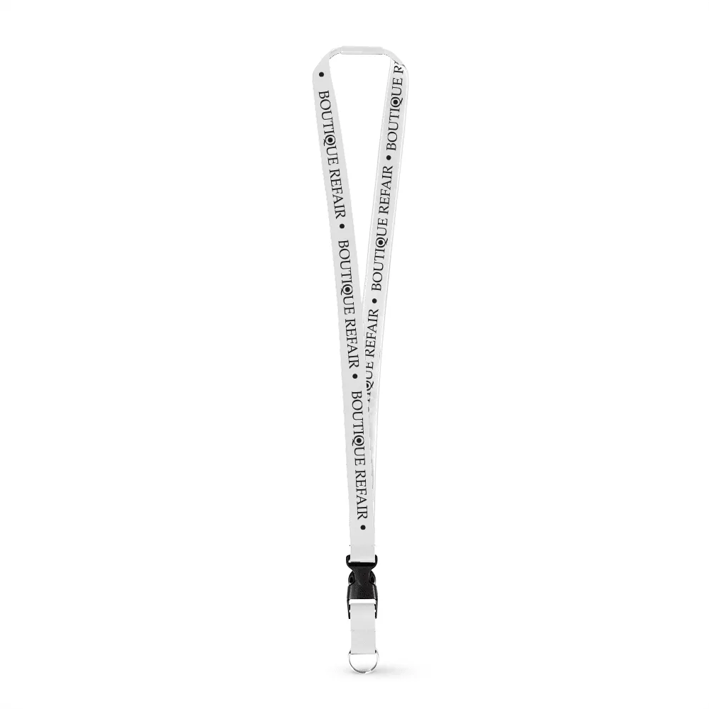 3/8" Woven Lanyard - Embroidered