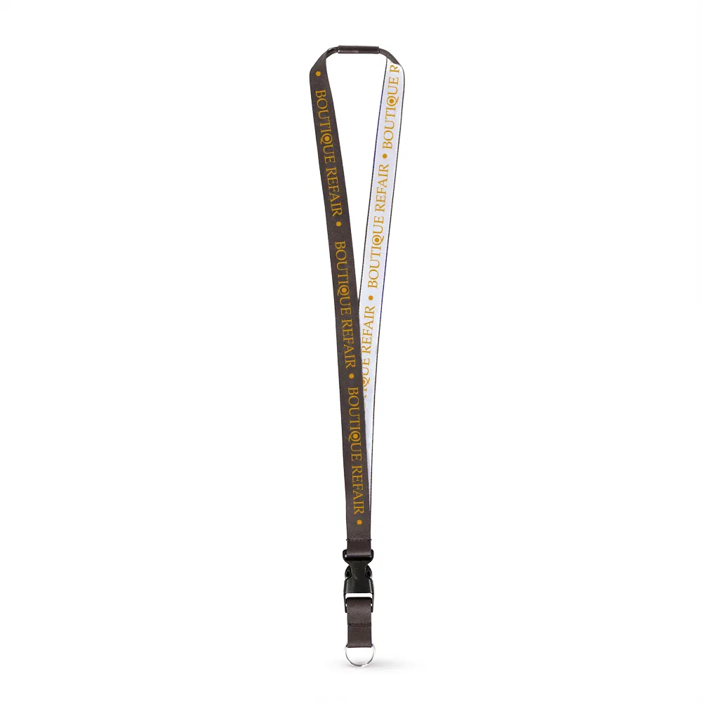 3/8" Woven Lanyard - Embroidered