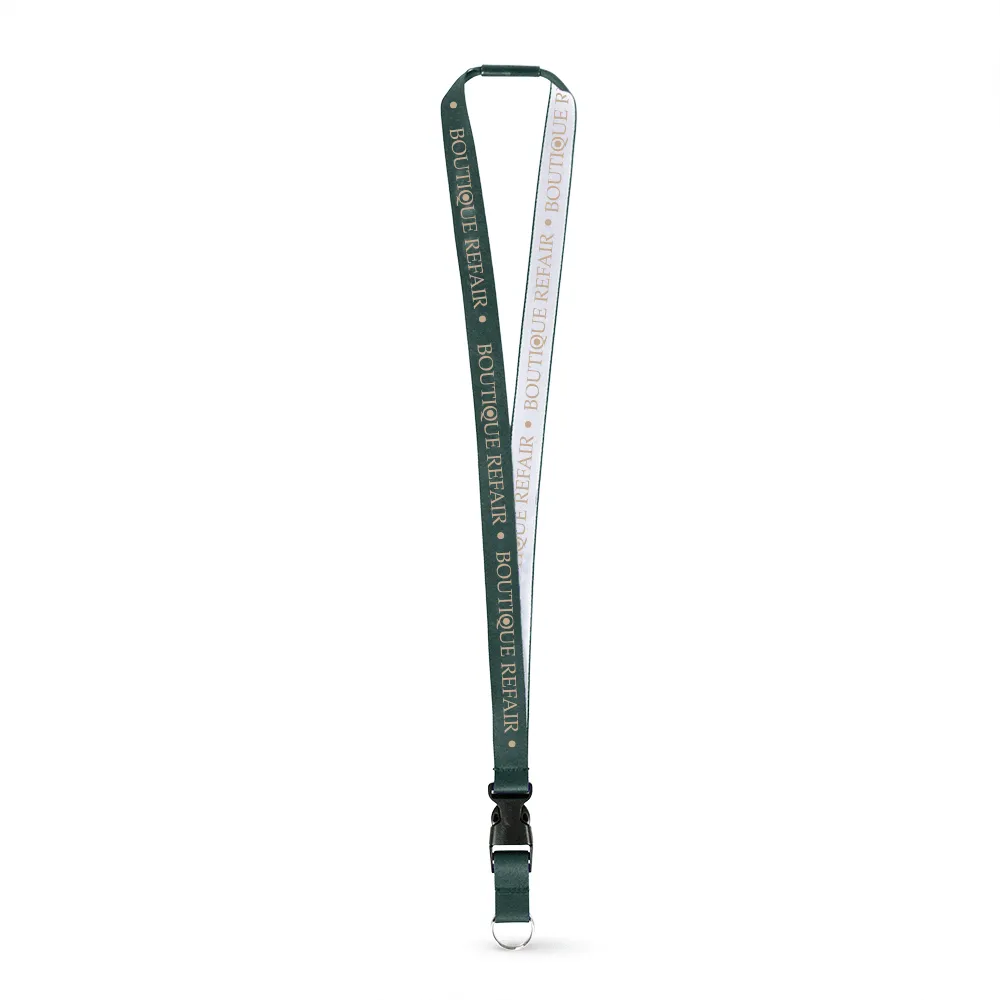 3/8" Woven Lanyard - Embroidered