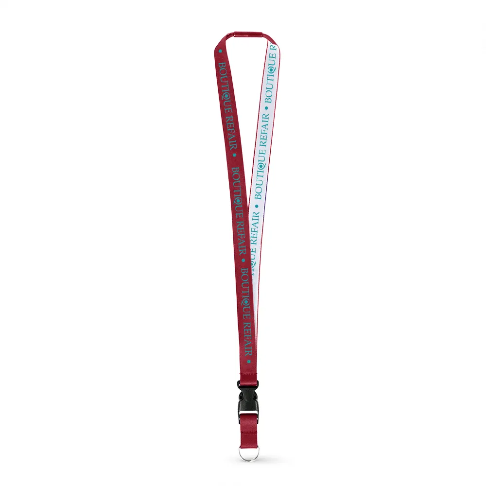 3/8" Woven Lanyard - Embroidered