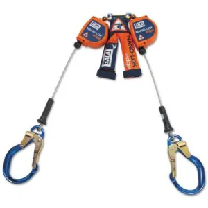 3M™ Nano-Lok Edge Twin-Leg Quick Connect Self-Retracting Cable Lifelines, 8 ft, 3500231