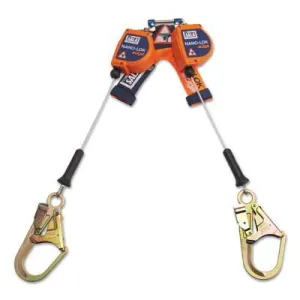 3M™ Nano-Lok Edge Twin-Leg Quick Connect Self Retracting Lifeline Cables, 8ft, 310lb, 3500246