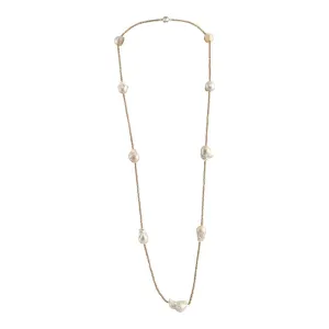 404-05 | PISTACHIO CRYSTAL & WILD PEARL NECKLACE