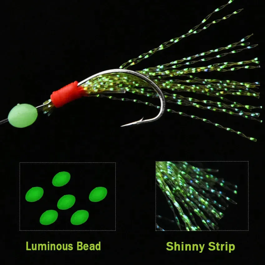 5 bags bait jig fishing hook lures Mackerel full assembly Vertical rig hook set