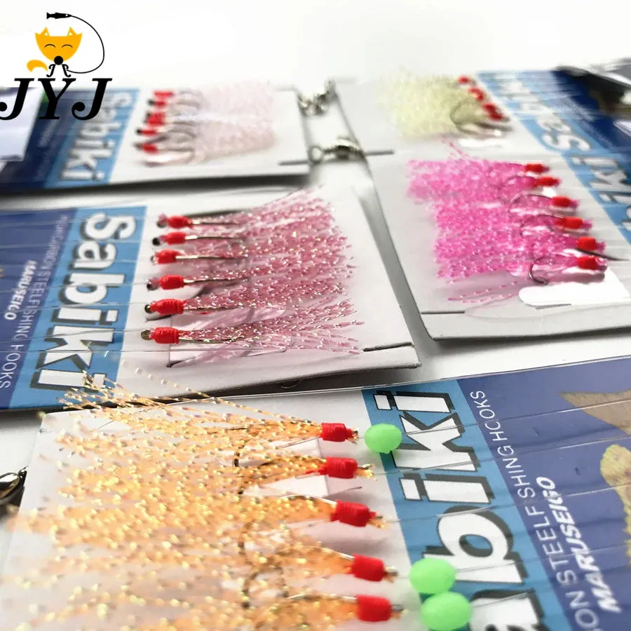 5 bags bait jig fishing hook lures Mackerel full assembly Vertical rig hook set