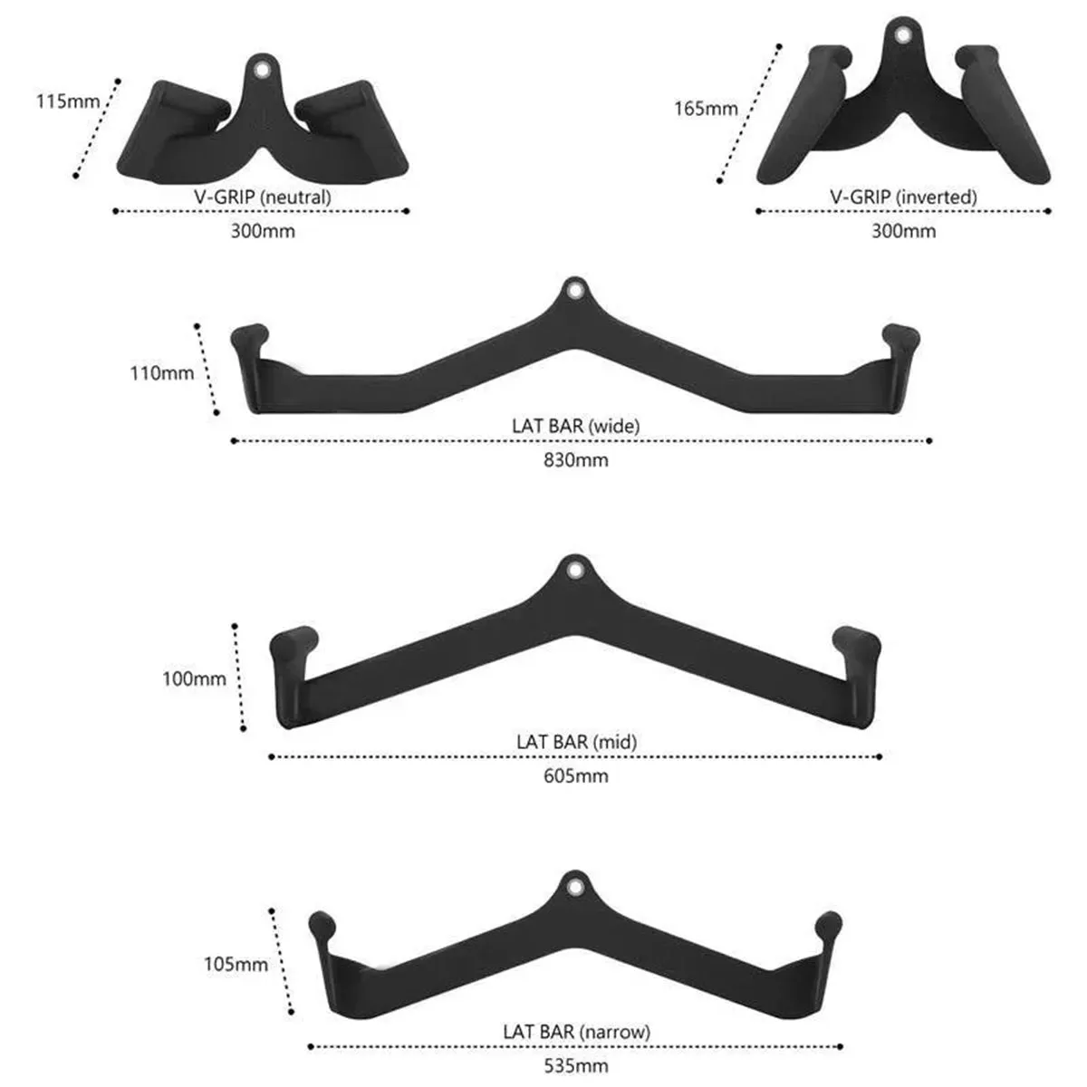 5 Pieces Cable Pulley Attachment Set