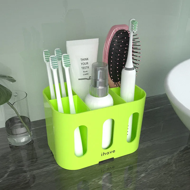 5-Slot Electric Toothbrush Holder Set with 2 Hanging Holes