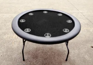 52" Round Black Poker Table