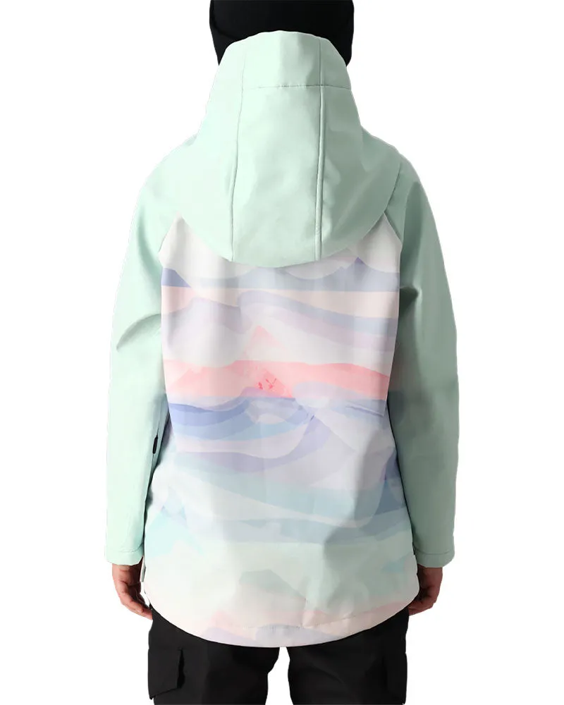 686 Kids' Waterproof Hoodie Seaglass Colorblock 2025