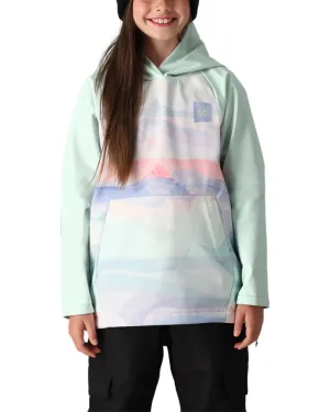 686 Kids' Waterproof Hoodie Seaglass Colorblock 2025