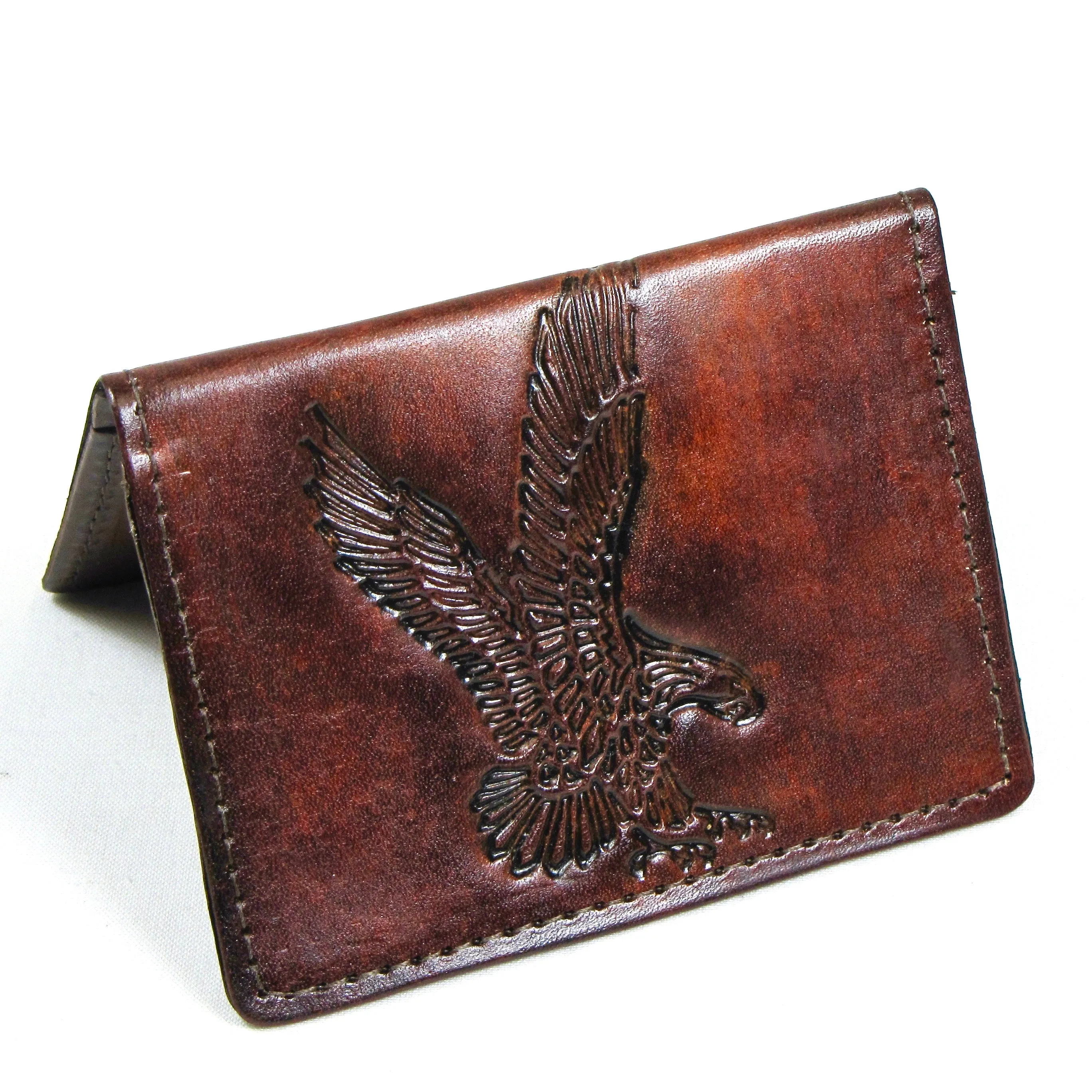 AC303-42  Antique Finish Card Case - Eagle