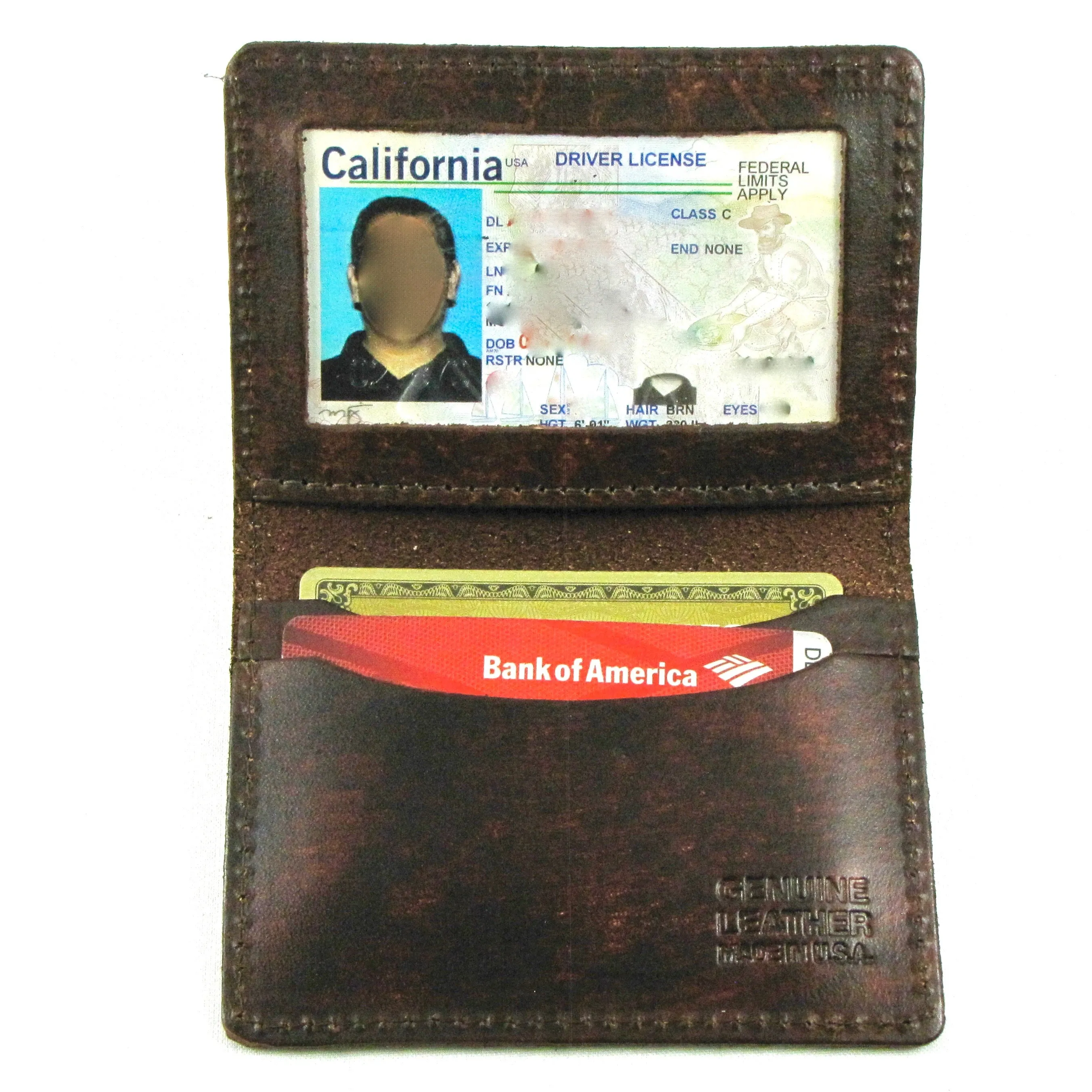 AC303-66  Antique Finish Card Case- Route 66