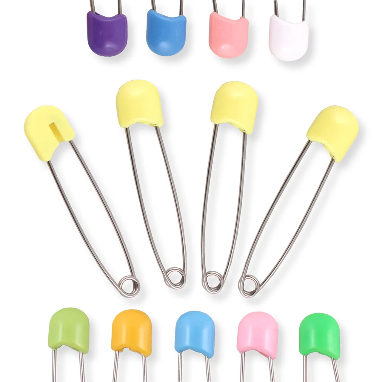 Adult Stainless Steel Locking Diaper Pins Blue