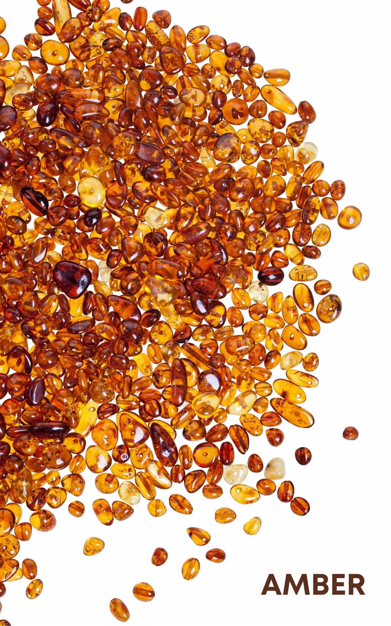 Amber Perfume Oil Concentrate Mini Rollie with Gemstones by Sage