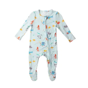 Angel Dear Blue Sports Sea Creatures Footie with Zipper