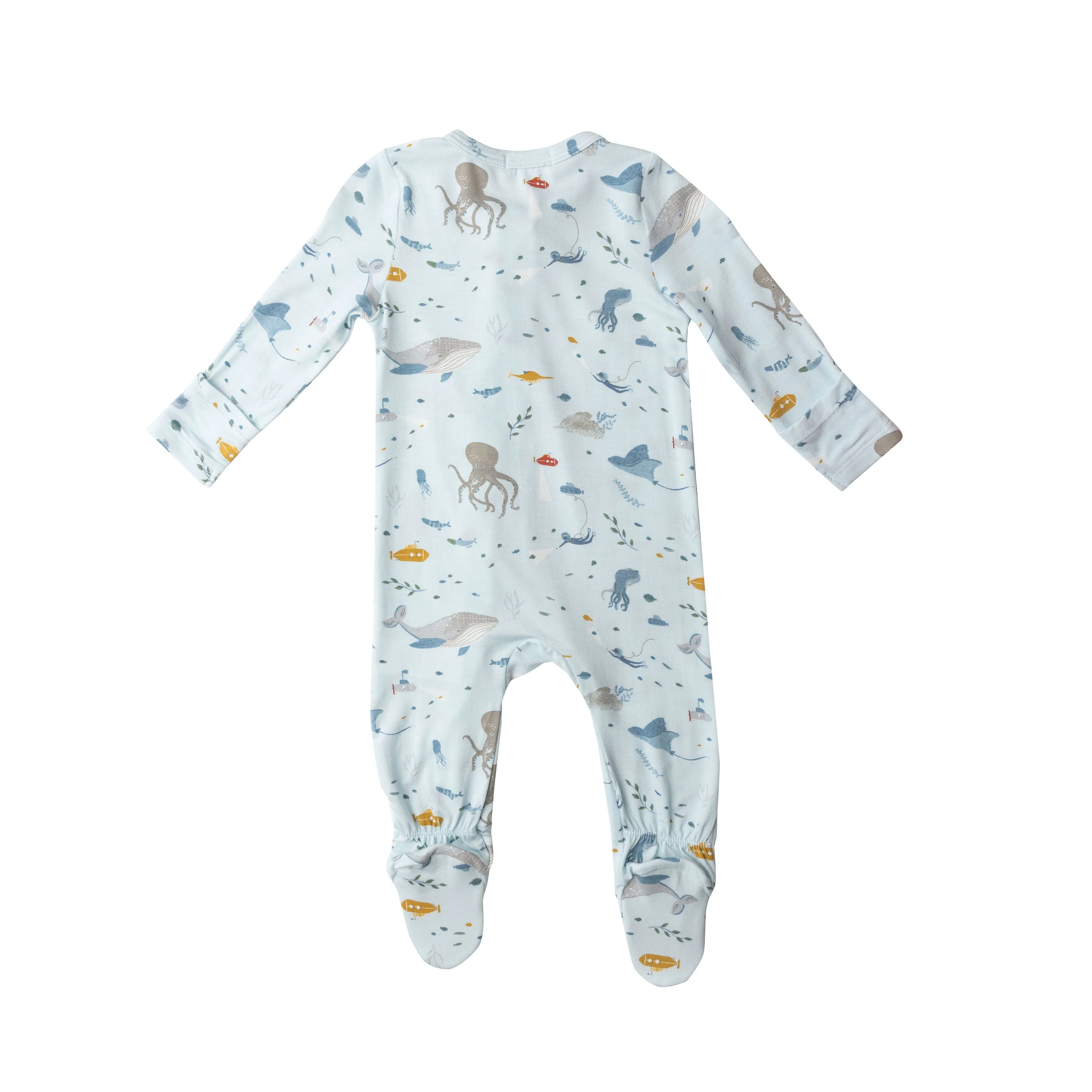 Angel Dear Deep Blue Explorer Footie with Zipper