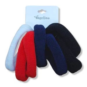 Angelina Ribbed Ponytail Holders