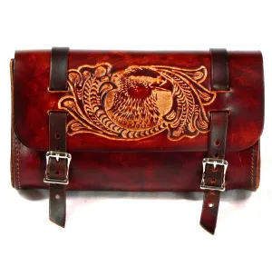 AP40E  Antique Finish Tool Bag- Eagle Head w/ Scroll