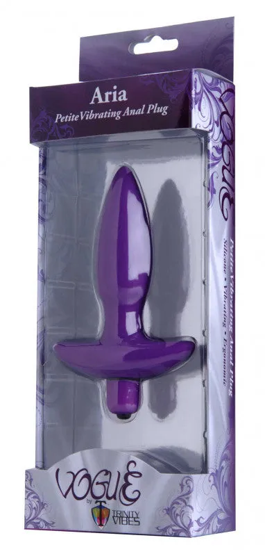 Aria Vibrating Silicone Anal Plug - Small