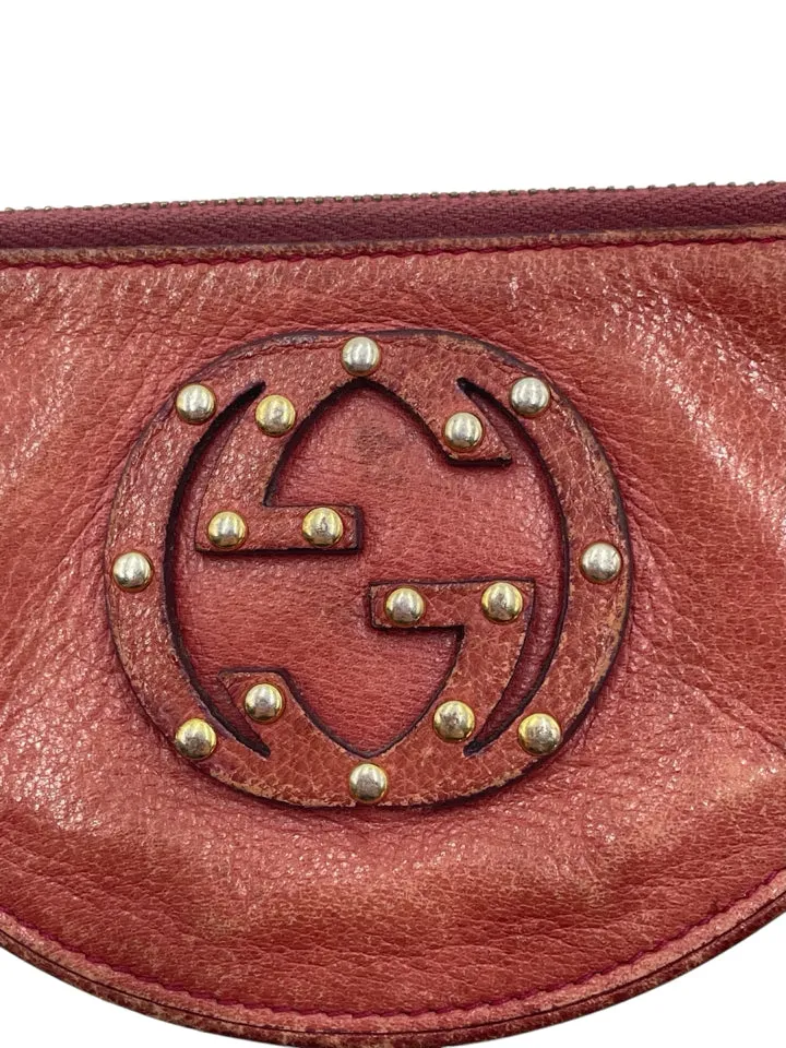 As Is Gucci Half Moon Key Pouch