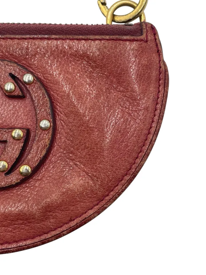 As Is Gucci Half Moon Key Pouch