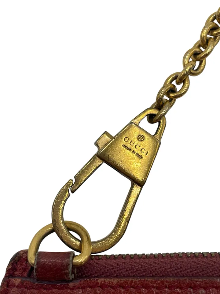 As Is Gucci Half Moon Key Pouch