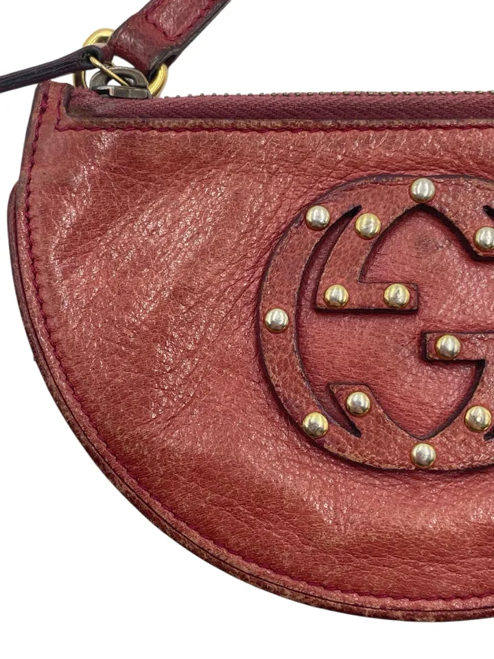 As Is Gucci Half Moon Key Pouch