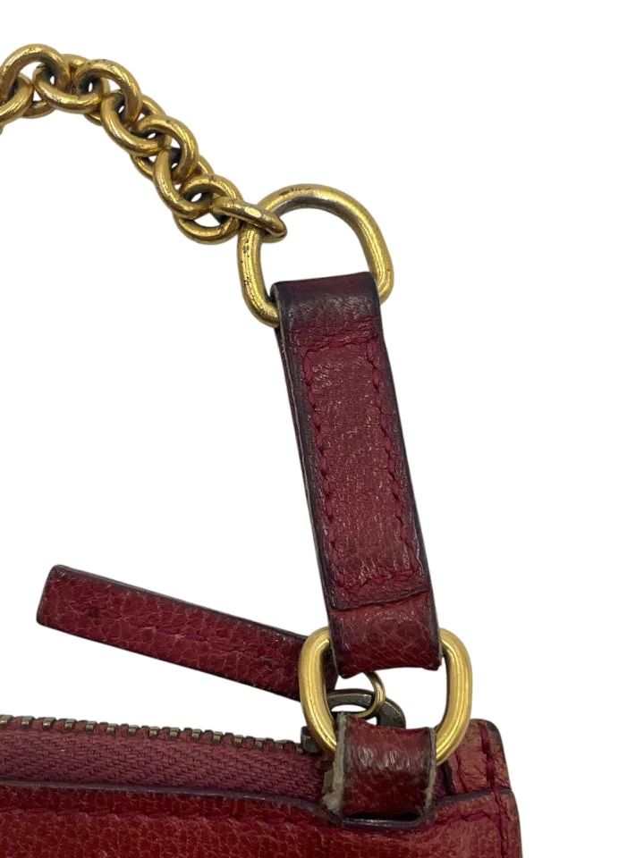 As Is Gucci Half Moon Key Pouch