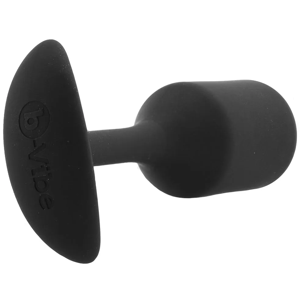 b-Vibe Snug Plug 2 Weighted Silicone Anal Plug Black | Booty Toy