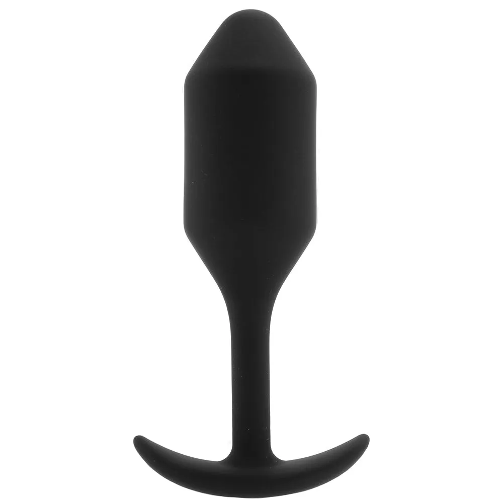 b-Vibe Snug Plug 2 Weighted Silicone Anal Plug Black | Booty Toy