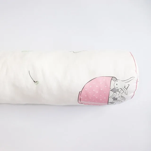 Baby Bed Bumper For Newborns Baby Room Decoration Thick Soft Crib Protector For Kids Cot Cushion With Cotton Cover Detachable