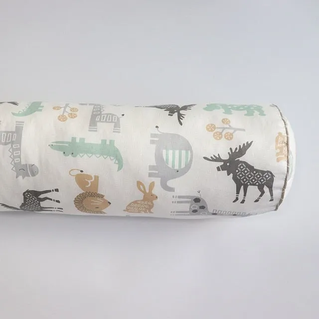 Baby Bed Bumper For Newborns Baby Room Decoration Thick Soft Crib Protector For Kids Cot Cushion With Cotton Cover Detachable