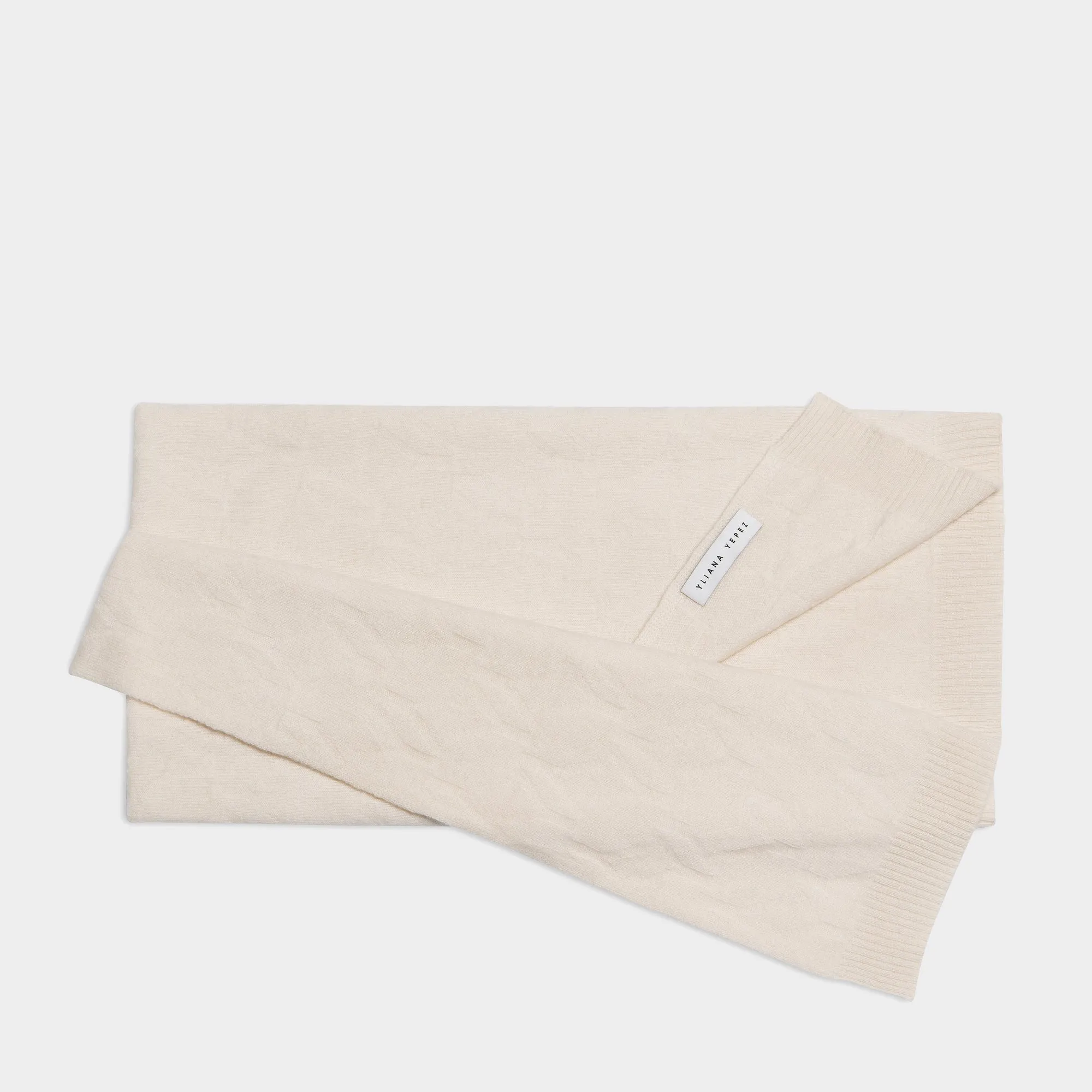 Baby Blanket Cashmere off white YY Logomania