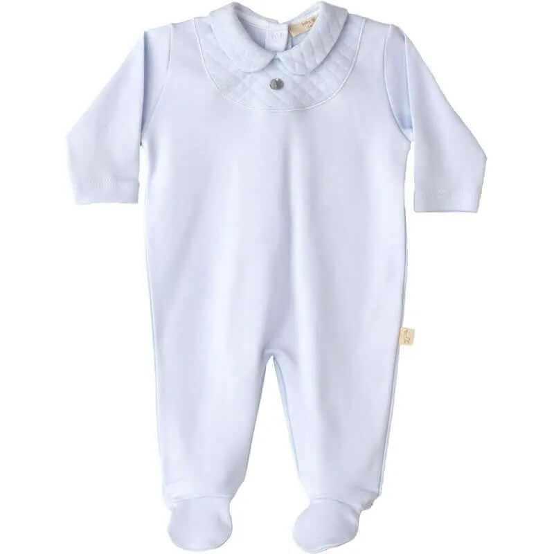 Baby Boys Blue Cotton Babygrow