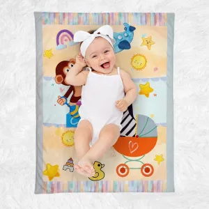Baby Moo Zebra in Pram 3 Velvet And 1 Waterproof Diaper Changing Sheet Set - Yellow