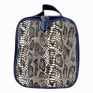 Bari Lynn Navy Glitter Snake Lunch Box