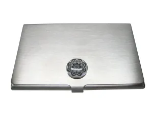 Black and White Toned Mandala Design Business Card Holder