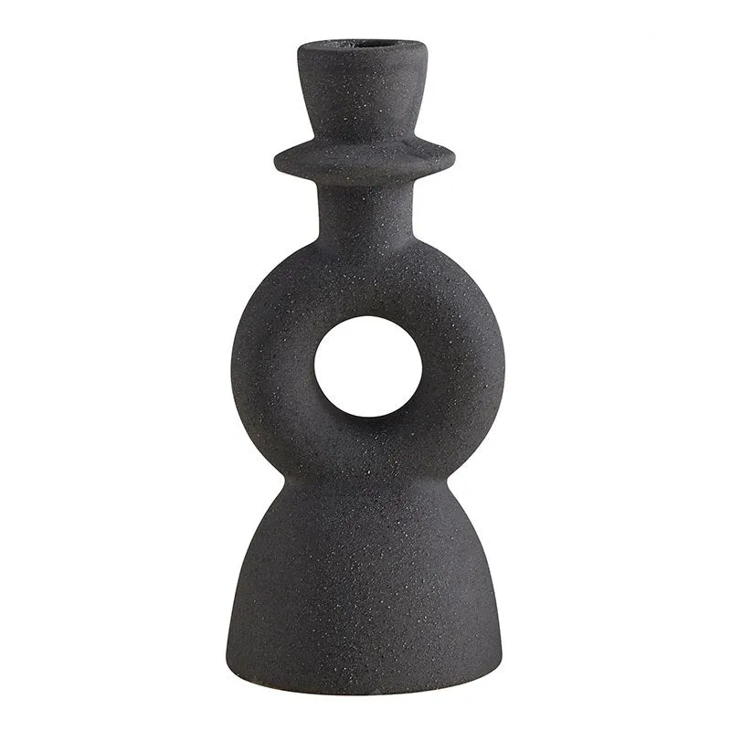 Black Circle Candle Holder - Small